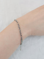 Load image into Gallery viewer, Figaro Chain Bracelet in Silver
