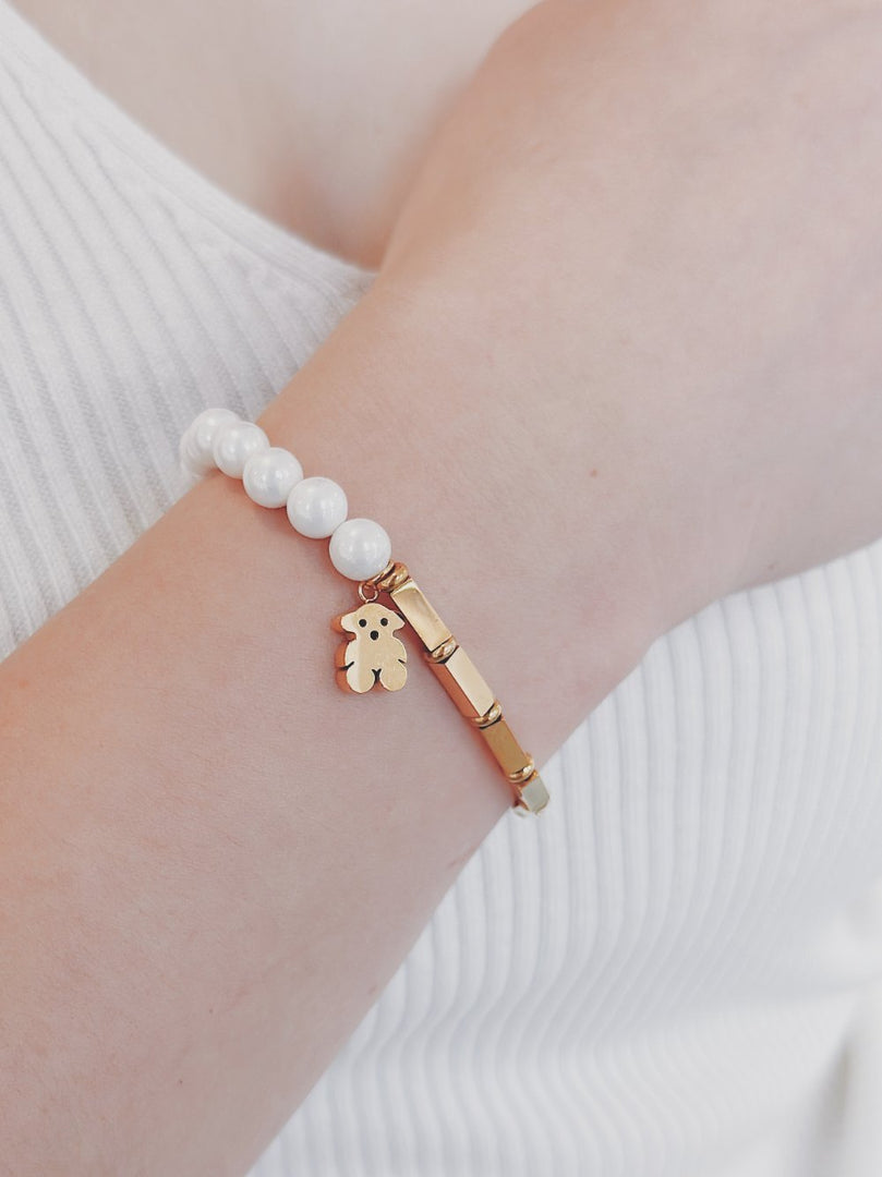 Teddy & Pearl Stretchable Bracelet