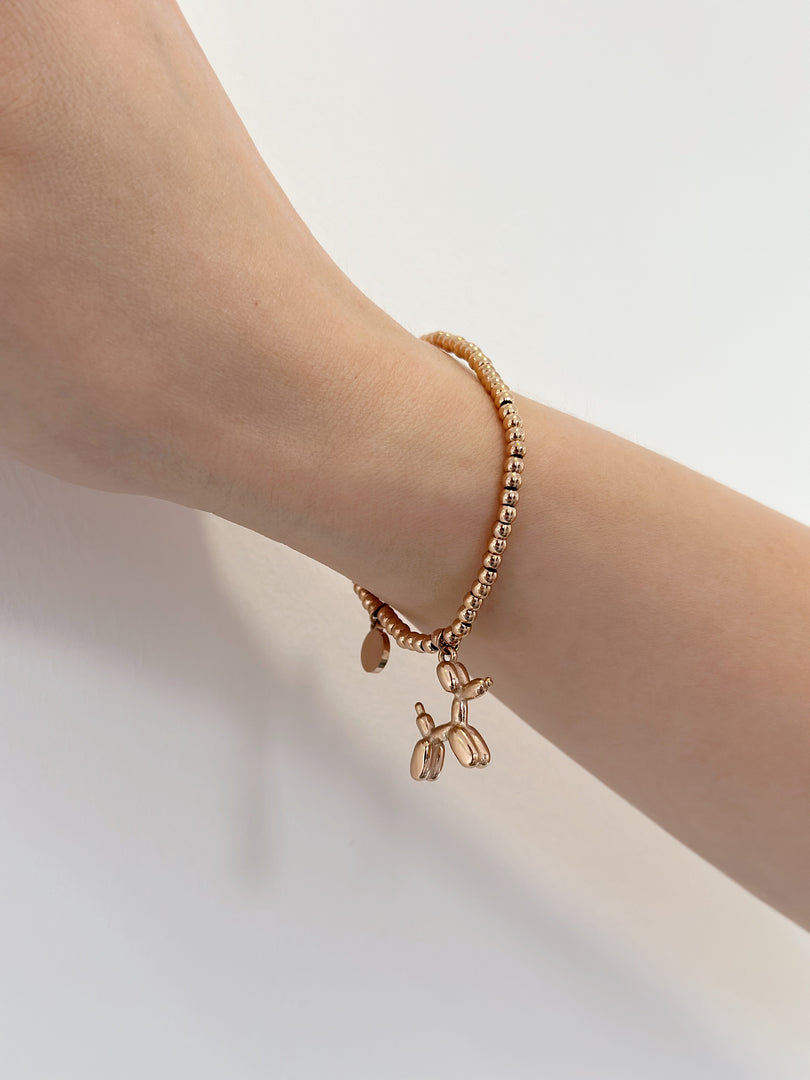 Camilla Balloon Dog Bracelet in Rose Gold