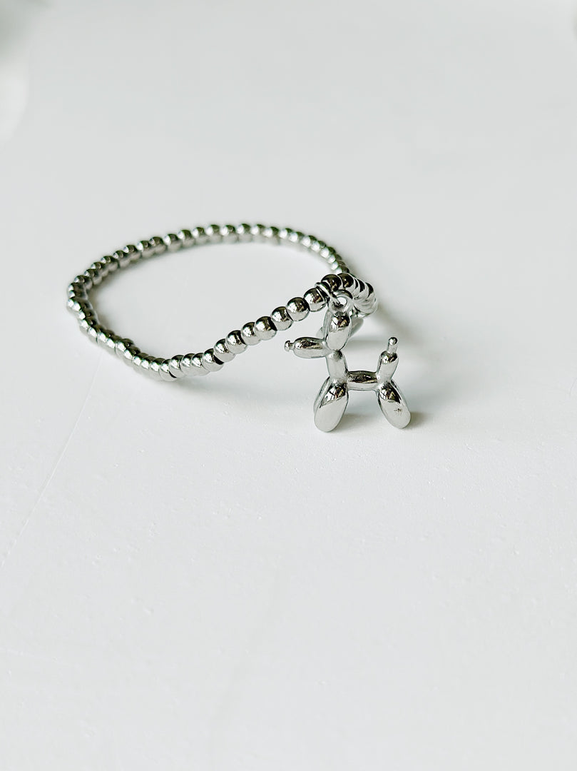 Camilla Balloon Dog Bracelet in Silver