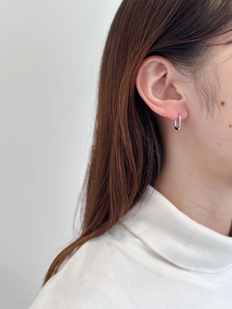 Sophia Hoop Earrings in Silver