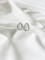 Load image into Gallery viewer, Maya Hollow Teardrop Earrings in Silver
