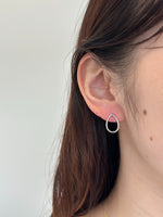 Load image into Gallery viewer, Maya Hollow Teardrop Earrings in Silver
