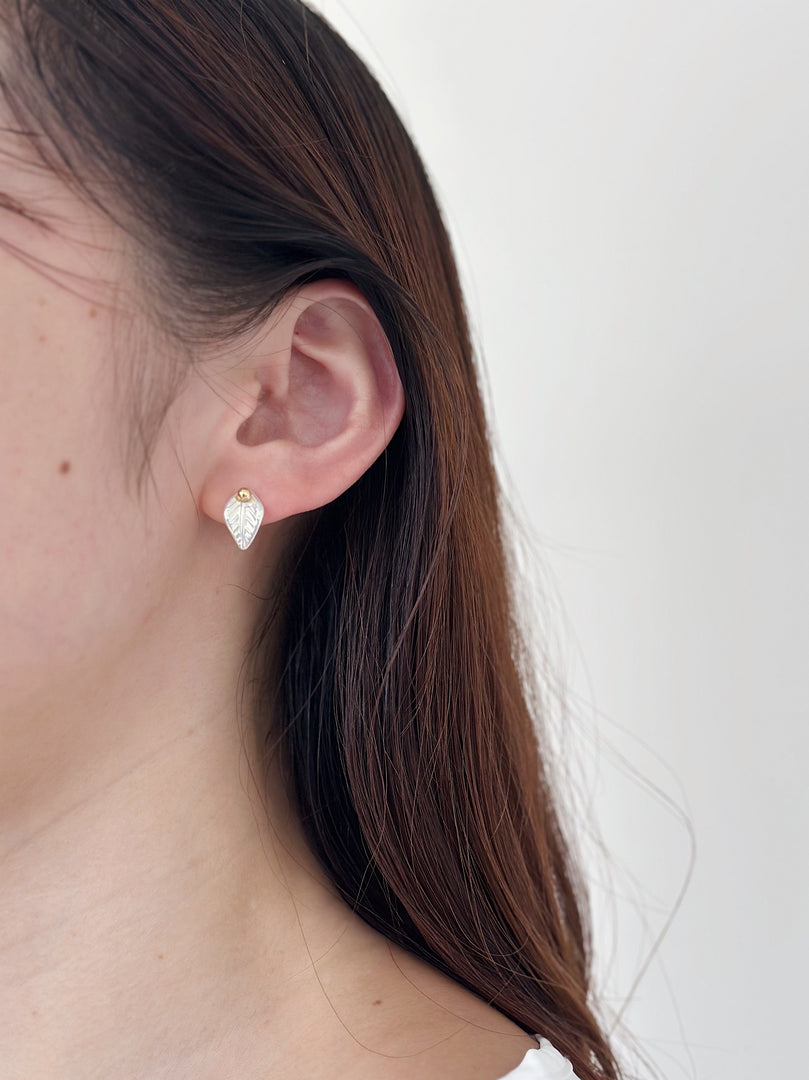 Ruby Leaf Earrings