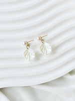 Load image into Gallery viewer, Eden Leaf and Pearl Earrings
