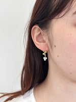 Load image into Gallery viewer, Gina Leaf and Pearl Drop Earrings
