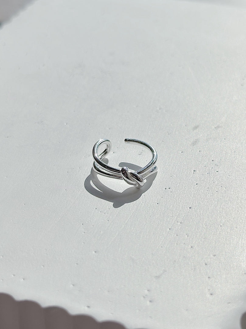 Emelia Adjustable Knot Ring in Silver