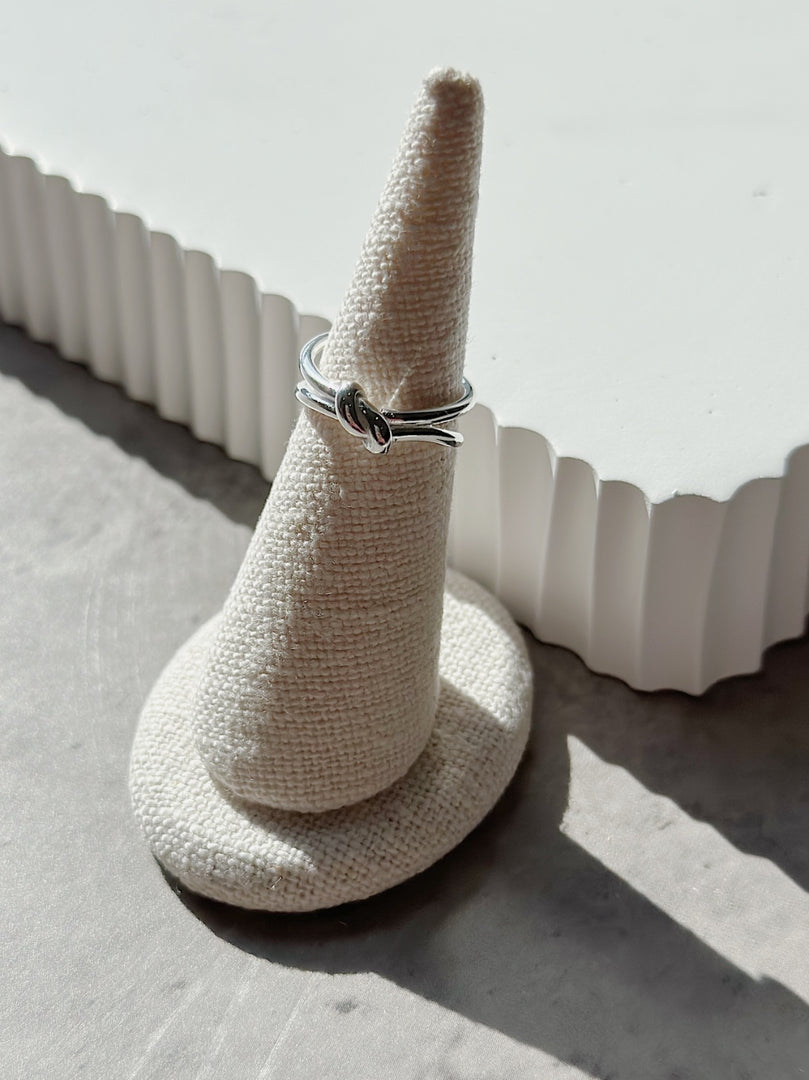 Emelia Adjustable Knot Ring in Silver