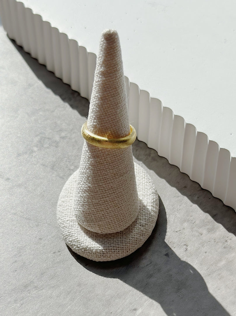 Rina Adjustable Ring in Matte Gold