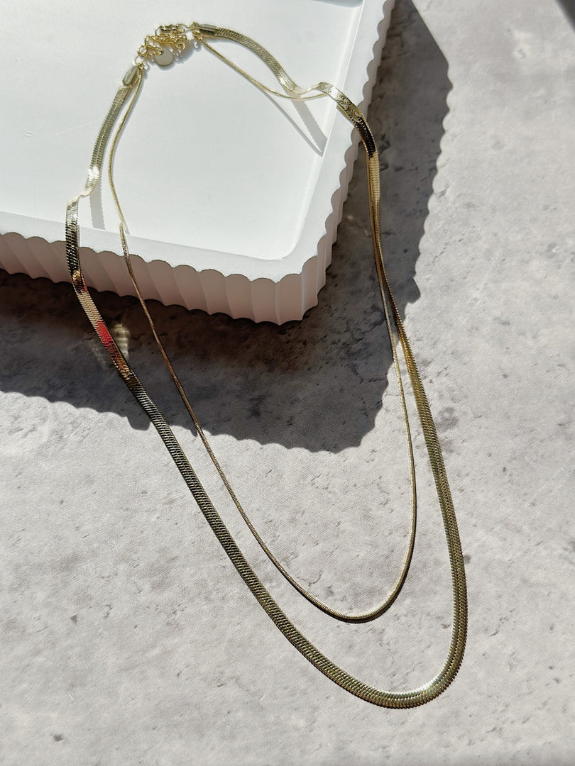 Tanya Layered Necklace in Gold